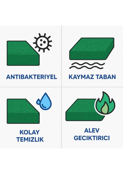 Beylin Kıvırcık Pvc Paspas Iç Dış Zemin Halı Yolluk Kapı Önü Havuz Banyo Duş Iş Yeri Apartman Paspası Kıvırcık Hijyenik Antibakteriyel Paspas Halı 12MM indirimleri
