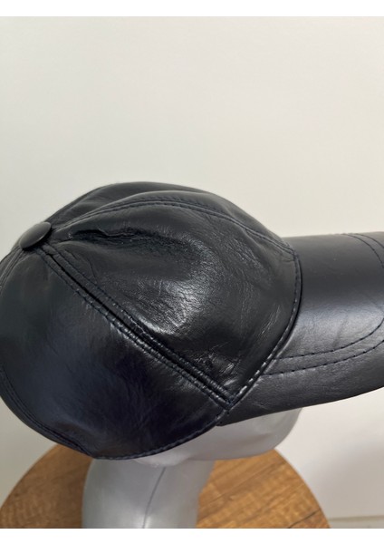 Unisex Lacivert %100 Hakiki Deri Cırt Cırtlı Şapka – (57-59 cm ) Arkadan ayarlanabilir fırsatları
