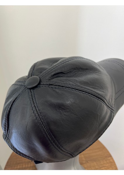 Unisex Lacivert %100 Hakiki Deri Cırt Cırtlı Şapka – (57-59 cm ) Arkadan ayarlanabilir indirimleri