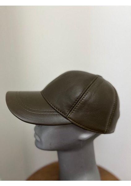 Haki Unisex %100 Hakiki Deri Cırt Cırtlı Şapka – (57-59 cm ) Arkadan ayarlanabilir fırsatları
