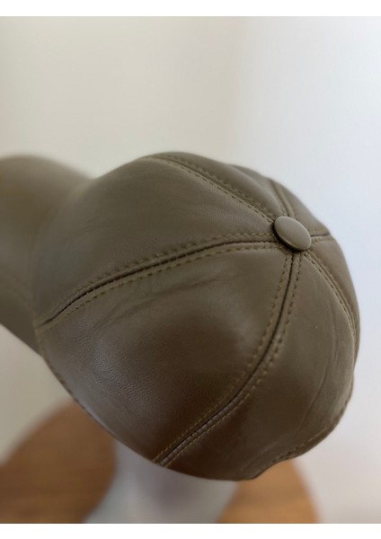 Haki Unisex %100 Hakiki Deri Cırt Cırtlı Şapka – (57-59 cm ) Arkadan ayarlanabilir indirimleri