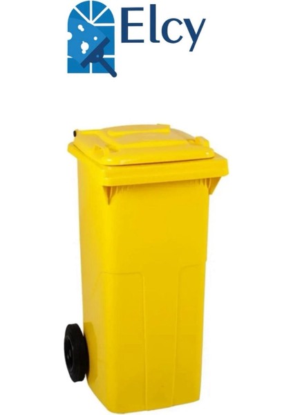 120 Lt Sarı Çöp Konteyneri Isıya Karşı Dayanıklı