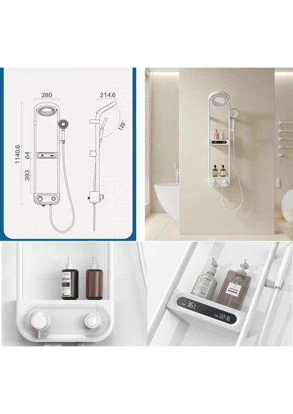 Dijital LED Ekran ve Termostatlı Robot Duş Seti Lüx Şelale Yağmur Duş Sistemi 7 Yıl Garantili Ithal indirimleri