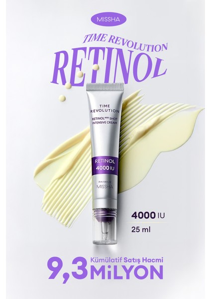 Kırışıklık Karşıtı Retinol İçerikli Konsantre Krem Time Revolution Retinol 4000 Shot Intensive Cream