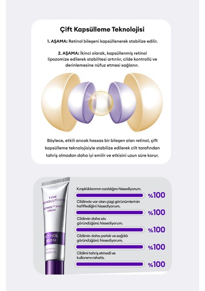 Kırışıklık Karşıtı, Retinol İçerikli Bakım Kremi Time Revolution Retinol 500 Shot Cream fırsatları