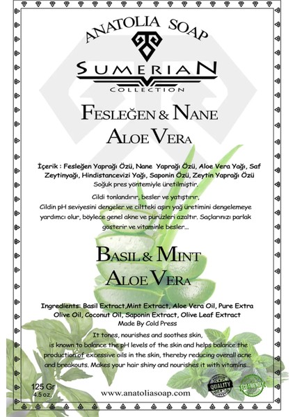 Aloe Vera Nane Fesleğen Sabunu fırsatları
