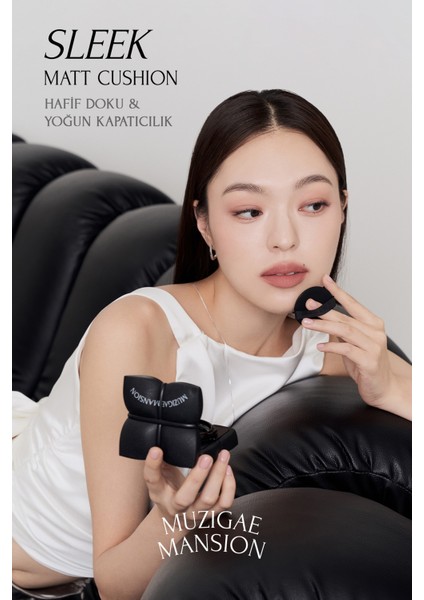 Kapatıcı, Mat Bitişli Cushion + Refill Muzıgae Mansıon Sleek Matt Cushion Set (No.25) SPF50+/PA++++