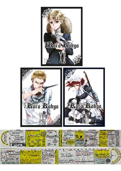 Kara Kahya 20-21-22. Ciltler Manga Seti + Mat. Öğreten Cetvel