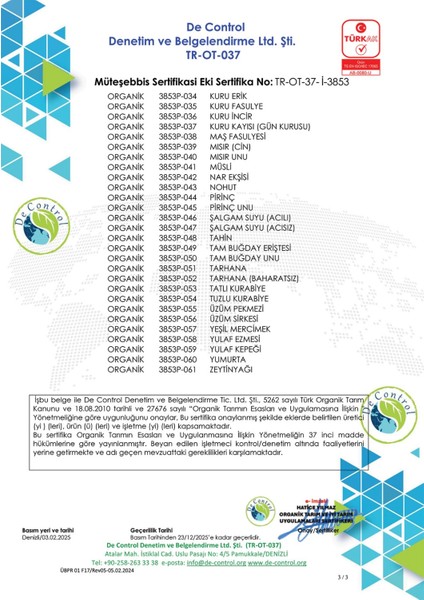 Happy Life Organik Ek Gıda Seti (toplam 5 ürün )