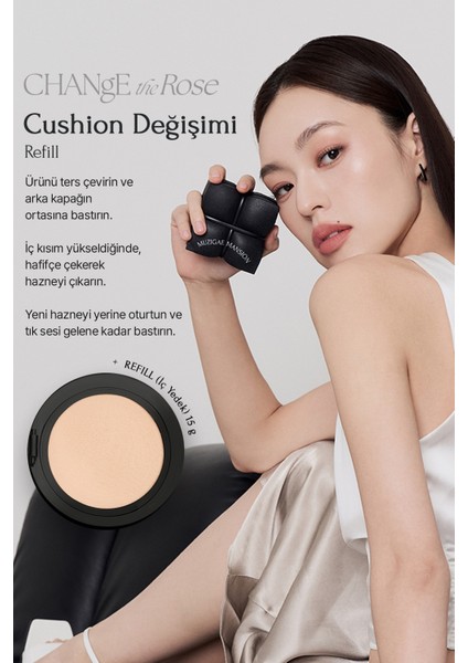 Kapatıcı, Mat Bitişli Cushion + Refill Muzıgae Mansıon Sleek Matt Cushion Set (No.19) SPF50+/PA++++ fiyatları