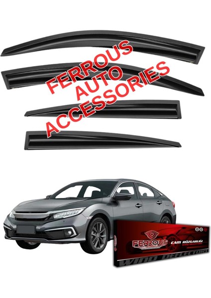 Honda Civic Fc5 Ferrous Cam Rüzgarlığı 4lü Set 2016 2022
