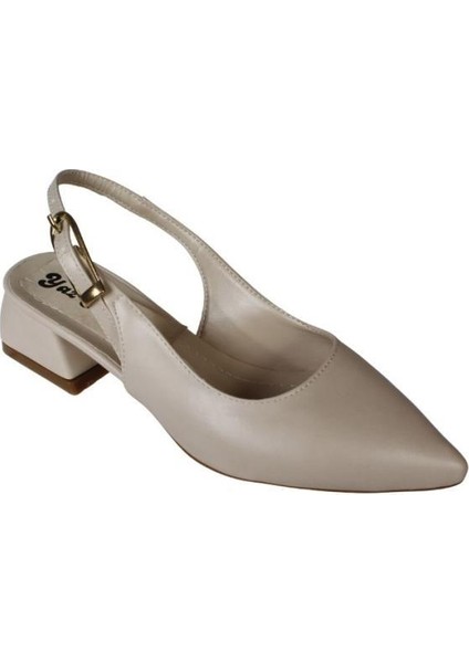 Yazkış Kadın Siyah Ten Cilt Önü Kapalı Arkası Açık 4cm Kalın Topuk Ayakkabı