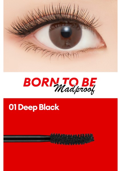 Uzun ve Kıvrık Görünüm Sunan A'PIEU Born To Be Madproof Lengthening&Volumizing Mascara (No.01) fiyatları