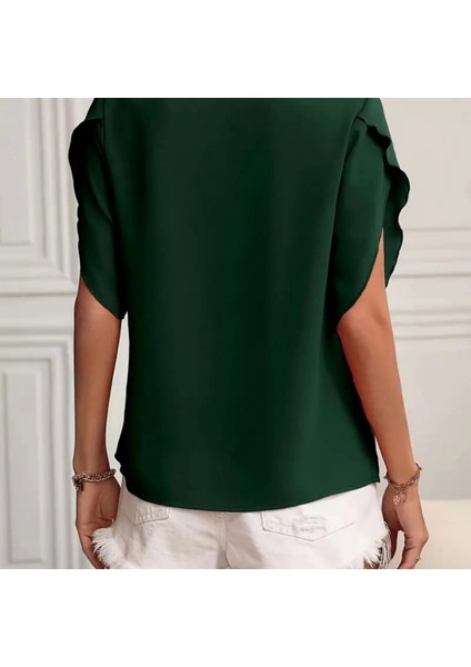 Kadın Kısa Kollu Yaka ve Kol Detay Jesica Bluz fiyatları