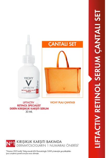 Liftactiv Retinol Specialist Derin Kırışıklık Karşıtı Serum 30 ml Çanta Hediyeli