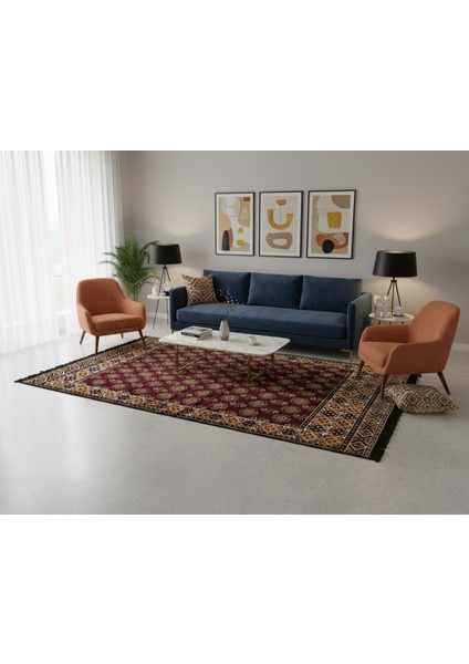 Etnik Motifli Otantik Dekoratif Kilim Desenli Halı (200CMX300CM) M3