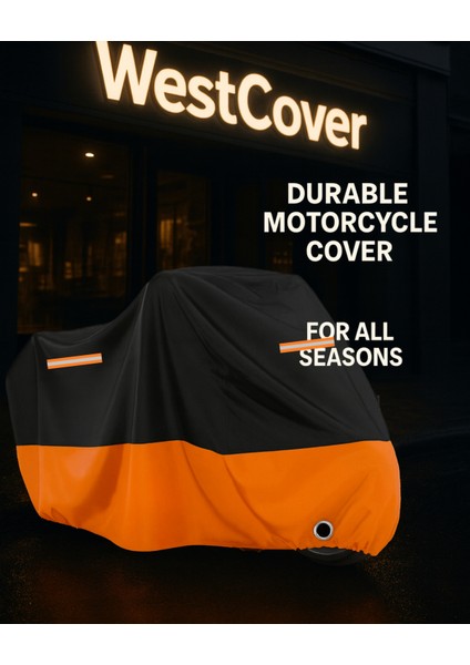 Motoran Dante 139 Uyumlu Motosiklet Brandası Turuncu Siyah Reflektörlü Motor Örtüsü fiyatları