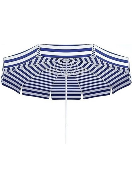 Plaj Şemsiyesi 10 Telli Mavi Beyaz Renk 200 cm Çap Bidonlu Eğim Verilir ve Rosie Hediye fiyatları