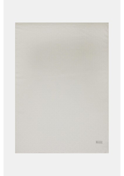 Pamuk Ipek Monogram Şal 41302-BEYAZ