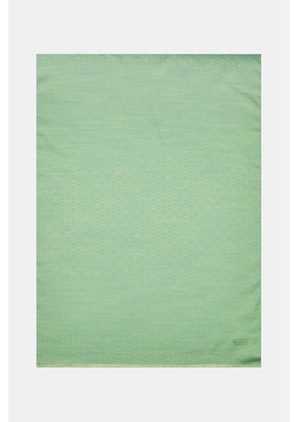 Pamuk Ipek Monogram Şal 41302-AÇIK Yeşil