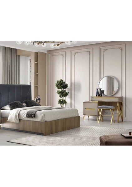 Aby Antrasit - Meşe - Gold Hazal Yatak Odası Takımı indirimleri