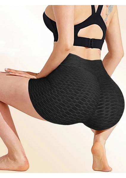 Kadın Arkası Büzgülü Kendinden Desenli Toparlayıcı Mini Tayt fiyatları