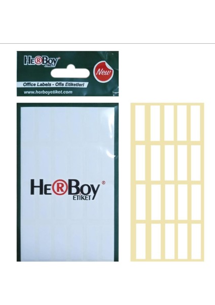 Herboy Etiket 4’lü Paket | 640 Adet (8X20) – Okul & Hobi