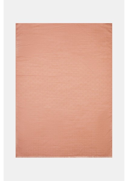 Pamuk Ipek Monogram Şal 41302-GÜL Kurusu