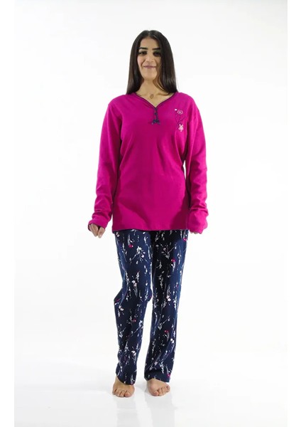 Yaka Düğmeli İnterlook Pijama Takımı