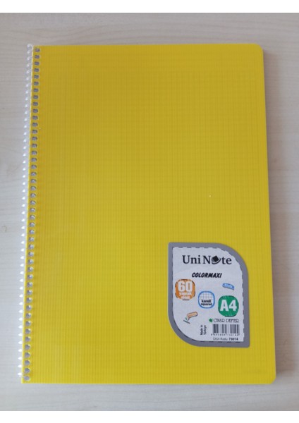 Uni Note Colormaxi 60 Yaprak Büyük Boy Kareli Spiralli Defter – Ders ve Notlar Için
