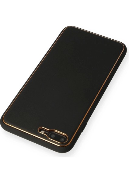 Newface iPhone 7 Plus Kılıf Coco Deri Silikon Kapak - Siyah modelleri