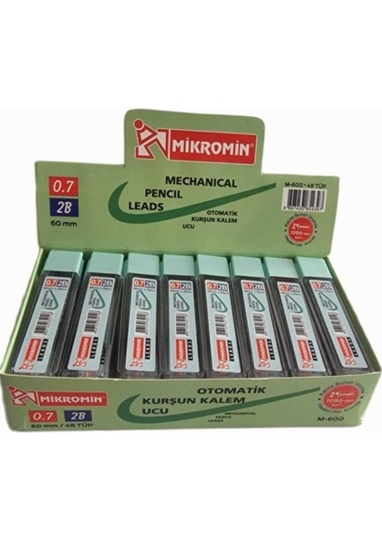 Mikro Otomatik Kurşun Kalem Ucu 0.7 mm – 48 Tüp Ekonomik Paket
