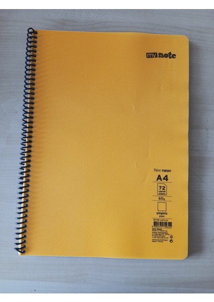 My Note A4 72 Yaprak Çizgisiz Spiralli Büyük Boy Defter – Okul ve Ofis Için Pratik