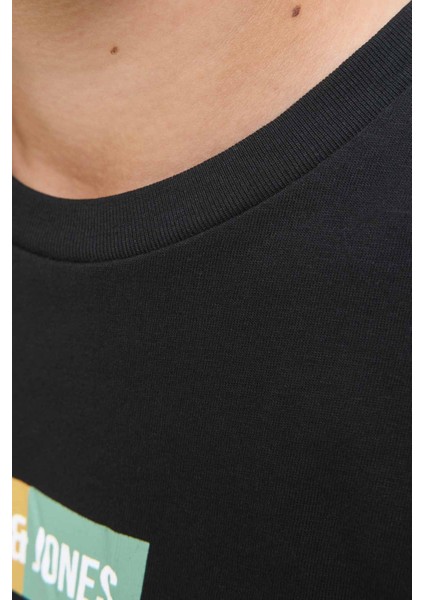 Jjpan Tee Ss Crew Neck Jn Siyah Erkek Çocuk Kısa Kol T-Shirt