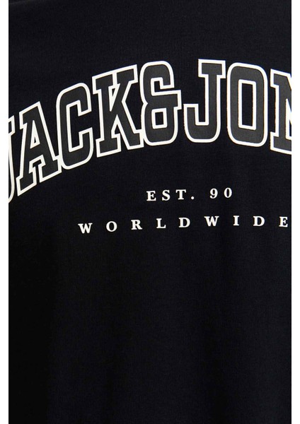 Jjecaleb Varsıty Tee Ls O Siyah Erkek Çocuk Kısa Kol T-Shirt fırsatları