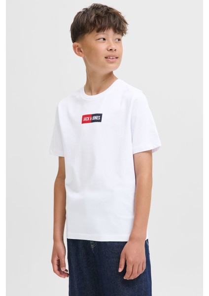Jjpan Tee Ss Crew Neck Jn Beyaz Erkek Çocuk Kısa Kol T-Shirt fırsatları