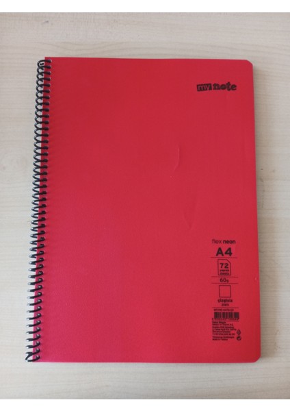 My Note A4 72 Yaprak Çizgisiz Spiralli Büyük Boy Defter – Okul ve Ofis Için Pratik