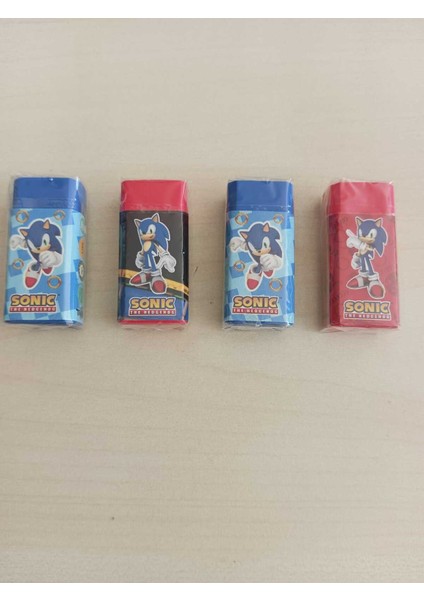 Sonic 4’lü Silgi Seti – Eğlenceli Karakter Figürlü, Sevimli Tasarım