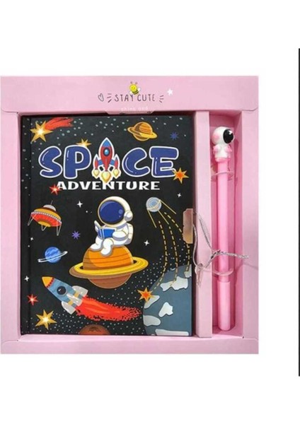 Kilitli Günlük Not Defteri ve Tükenmez Kalem Seti – Özel Anılar Için