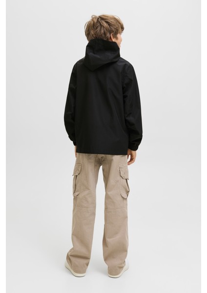 JJEFLYNN RAIN JACKET SN J Siyah Erkek Çocuk Ceket modelleri