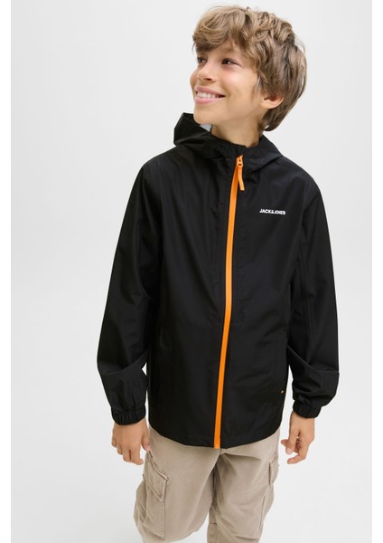 JJEFLYNN RAIN JACKET SN J Siyah Erkek Çocuk Ceket