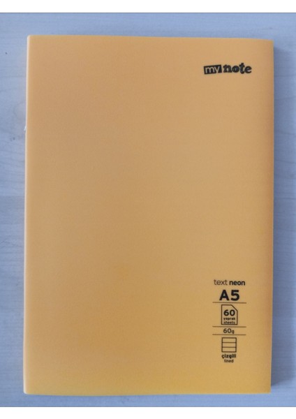 My Note Text Neon A5 60 Yaprak Çizgili Küçük Boy Defter – Ders ve Notlar Için