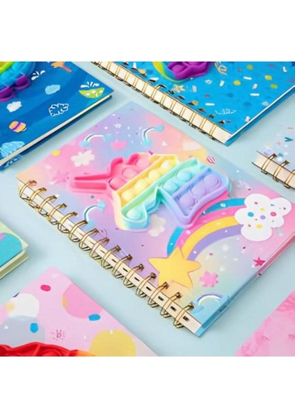 Unicornlu Popit Detaylı A5 Spiralli Not Defteri – Renkli ve Eğlenceli Tasarım fiyatları