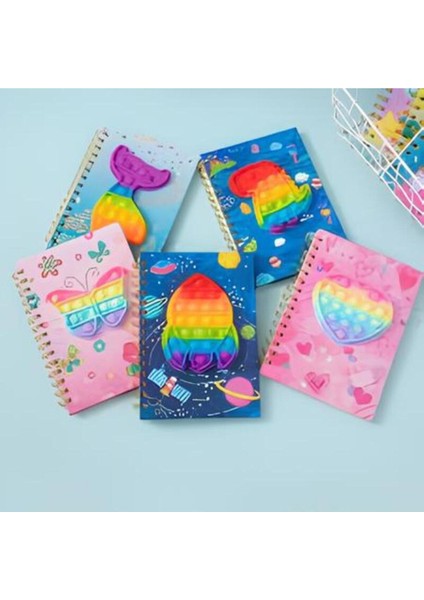 Unicornlu Popit Detaylı A5 Spiralli Not Defteri – Renkli ve Eğlenceli Tasarım fırsatları