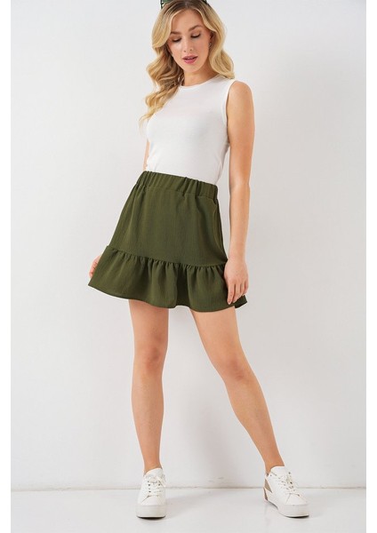 Ayrobin Mini Etek 8054 - Haki fiyatları