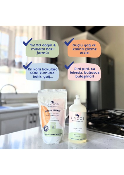 Doğal Bulaşık Makinesi Toz Deterjanı 600 gr 30 Yıkama modelleri