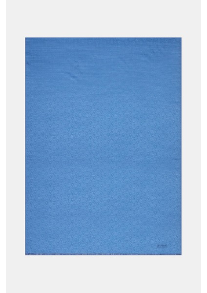 Pamuk Ipek Monogram Şal 41302-MAVI