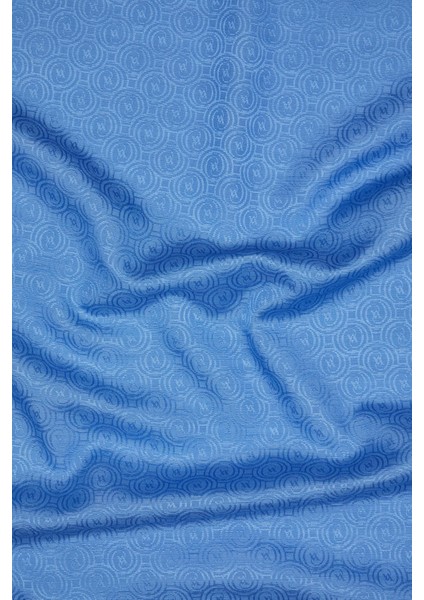 Pamuk Ipek Monogram Şal 41302-MAVI fiyatları
