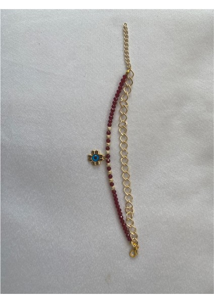 Nazar Boncuklu Kırmızı Bileklik modelleri