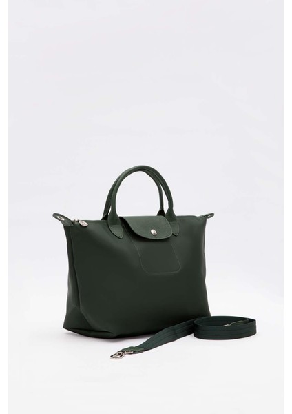 KOYU YEŞİL C12 9604 Deri Kapaklı Omuz Çantası fiyatları